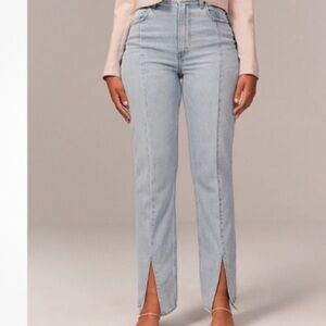 Abercrombie & Fitch Women's Light Blue High Rise Jeans 12s